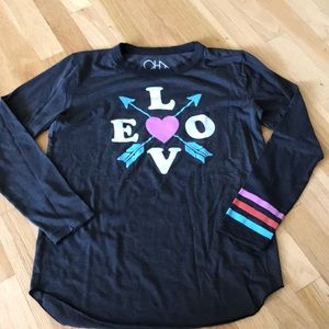 Chaser LOVE long sleeve T-shirt NWOT girls 14